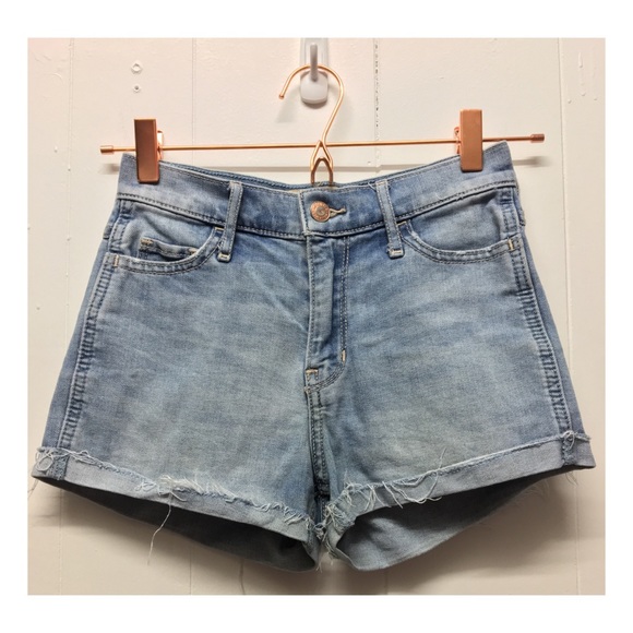 Hollister Pants - Hollister | High Rise Short-Short Light Wash EUC